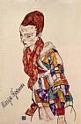 Egon Schiele Portrait of the Actress Marge Boerner painting